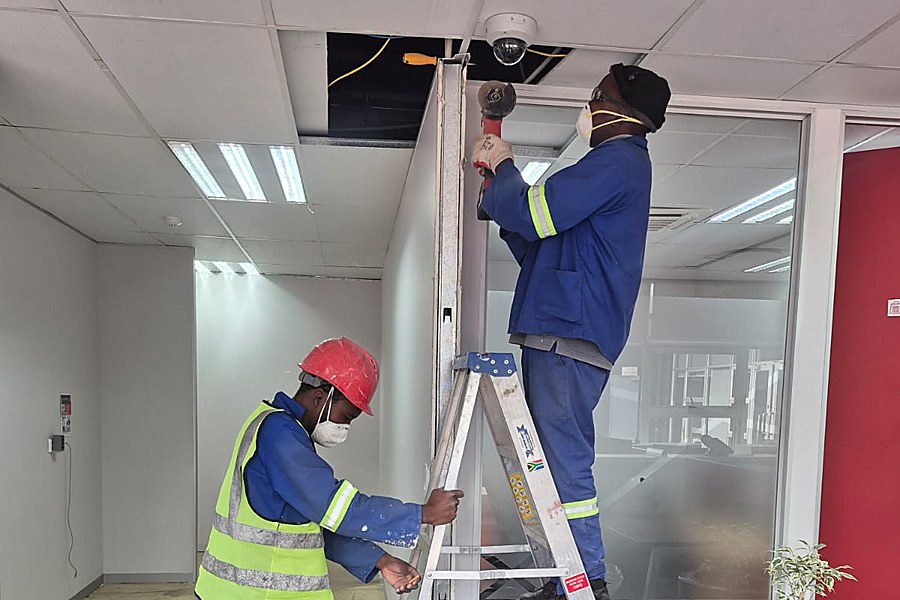 Drywall Partition Fitting In Progress - Pretoria